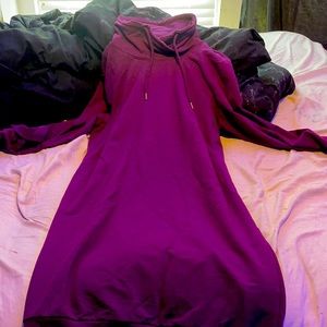 Purple hoodie dress